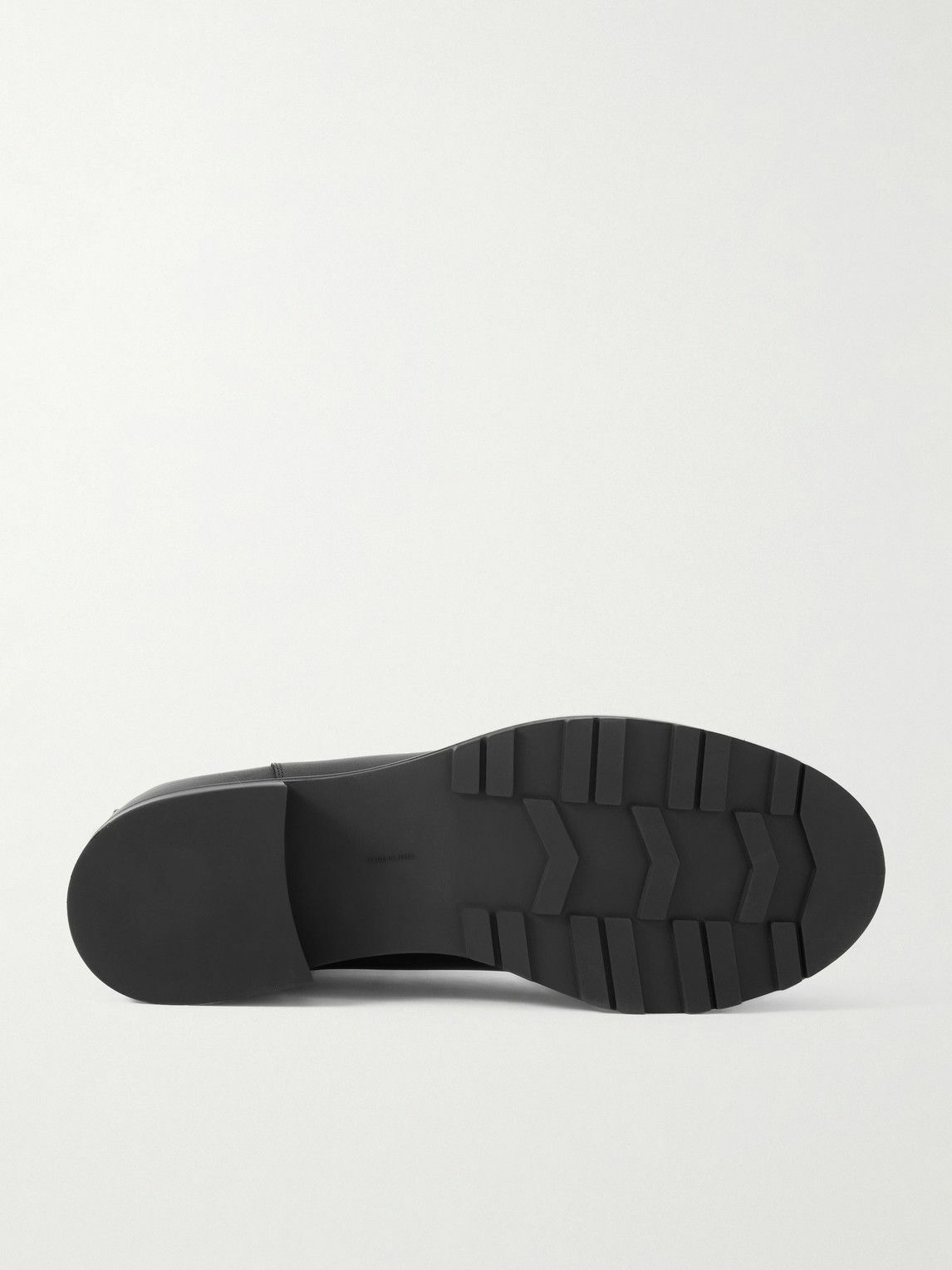 The Row - Oiled-Leather Chelsea Boots - Black