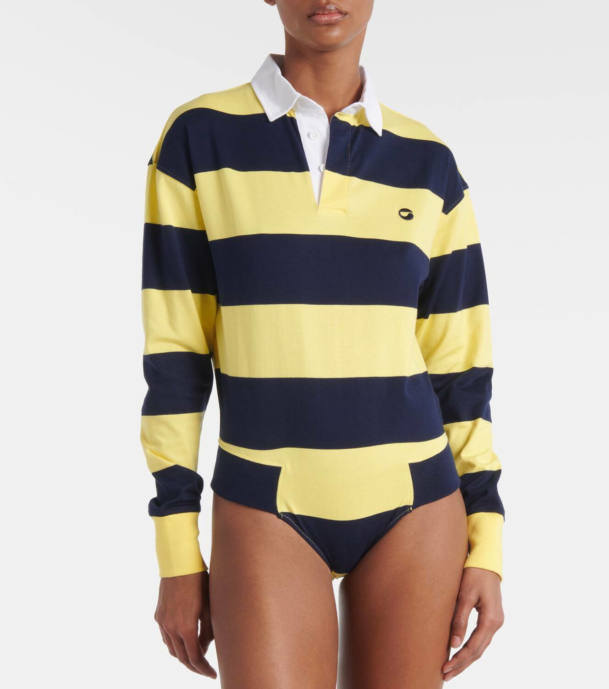 Coperni Striped cotton bodysuit