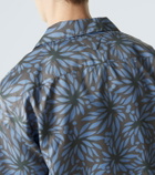 Prada Printed cotton and silk bowling shirt