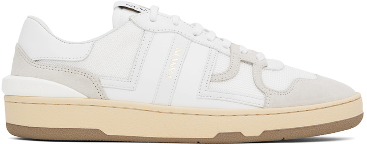 Photo: Lanvin White Clay Mesh Sneakers