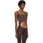 Charlotte Knowles SSENSE Exclusive Brown Tactical Bustier Tank Top