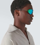 Bottega Veneta Mask flat-top sunglasses