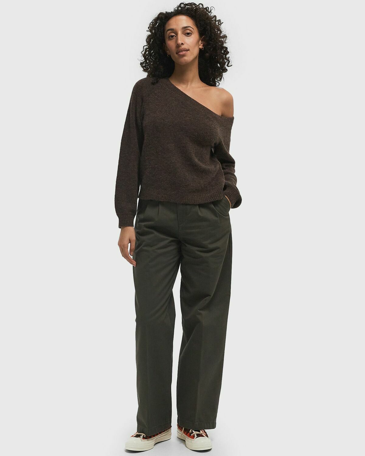 Envii ENADA O-S LS KNIT 7216 Brown Womens Pullover