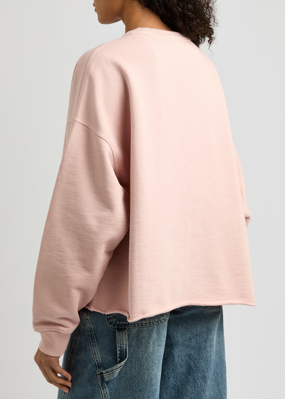 Ymc Pam Ribbed Cotton Sweatshirt Pink
