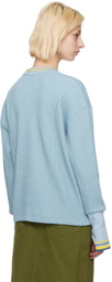 Nicholas Daley Blue Crewneck Long Sleeve T-Shirt