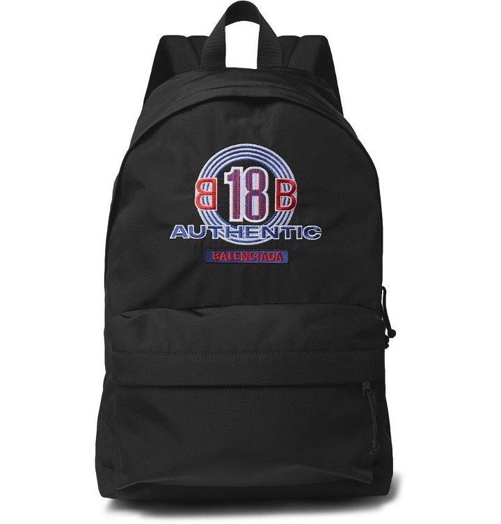 Photo: Balenciaga - Explorer Logo-Embroidered Canvas Backpack - Men - Black