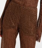 Cala de la Cruz Dries lamé flared pants
