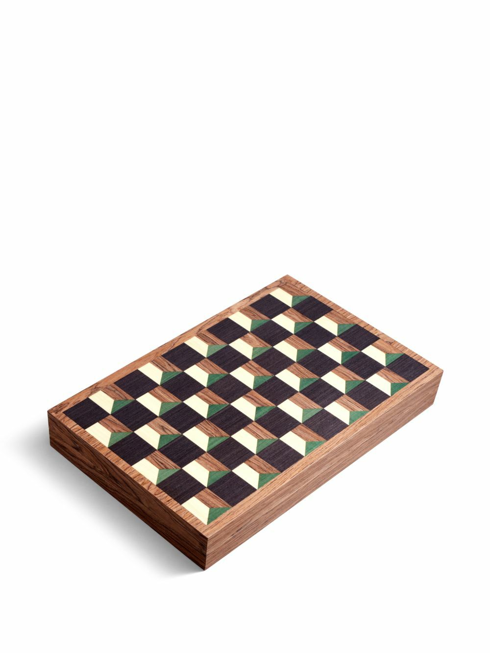 L'Objet Brown Matis Wood Backgammon Set