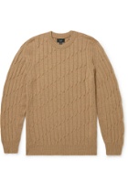 Dunhill - Cable-Knit Cashmere Sweater - Brown