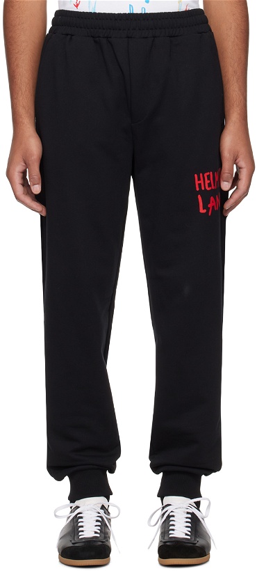 Photo: Helmut Lang Black Printed Sweatpants