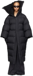 Balenciaga Black Long CB Down Jacket
