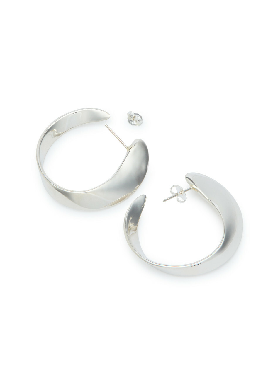Agmes Daphne Sterling Silver Hoop Earrings - One Size