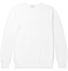 Altea - Textured-Knit Linen and Cotton-Blend Sweater - White