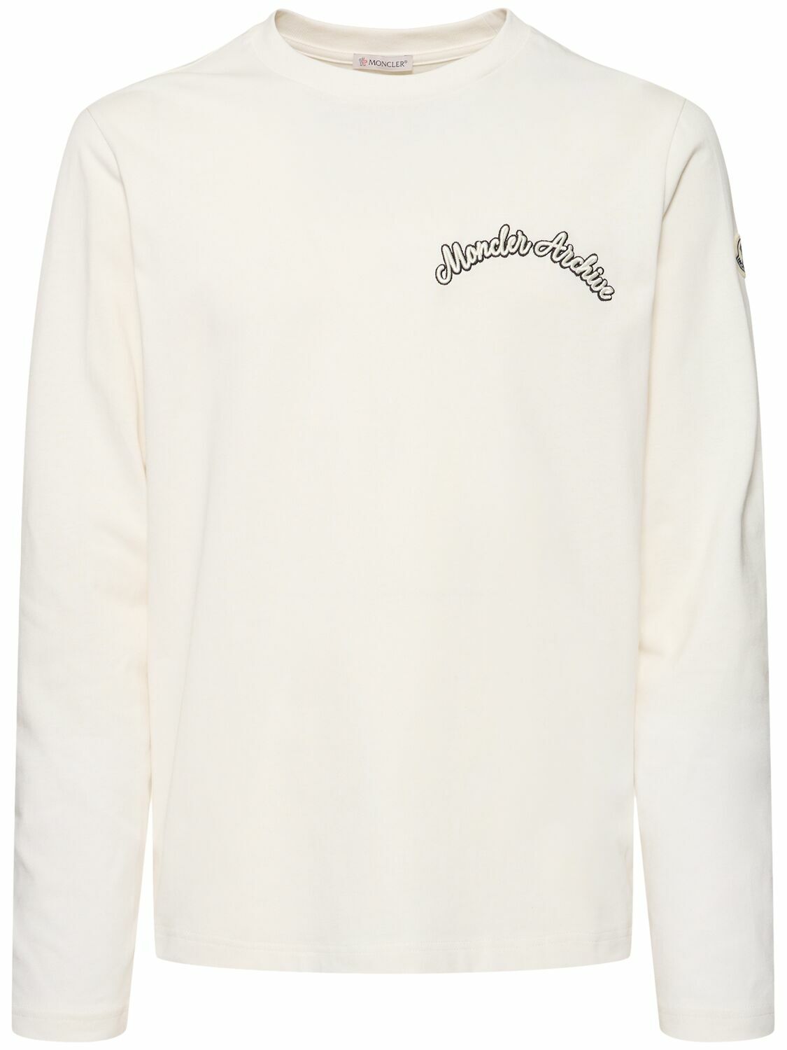 MONCLER Embroidered Logo L/s Cotton T-shirt Moncler