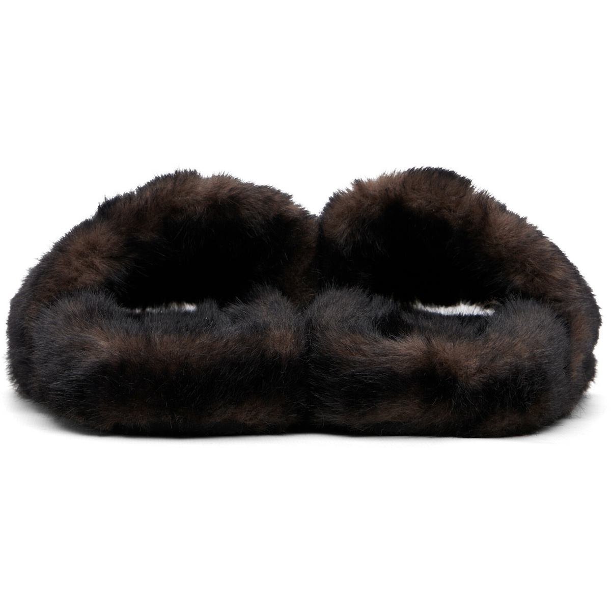 Balenciaga Brown Furry Slides