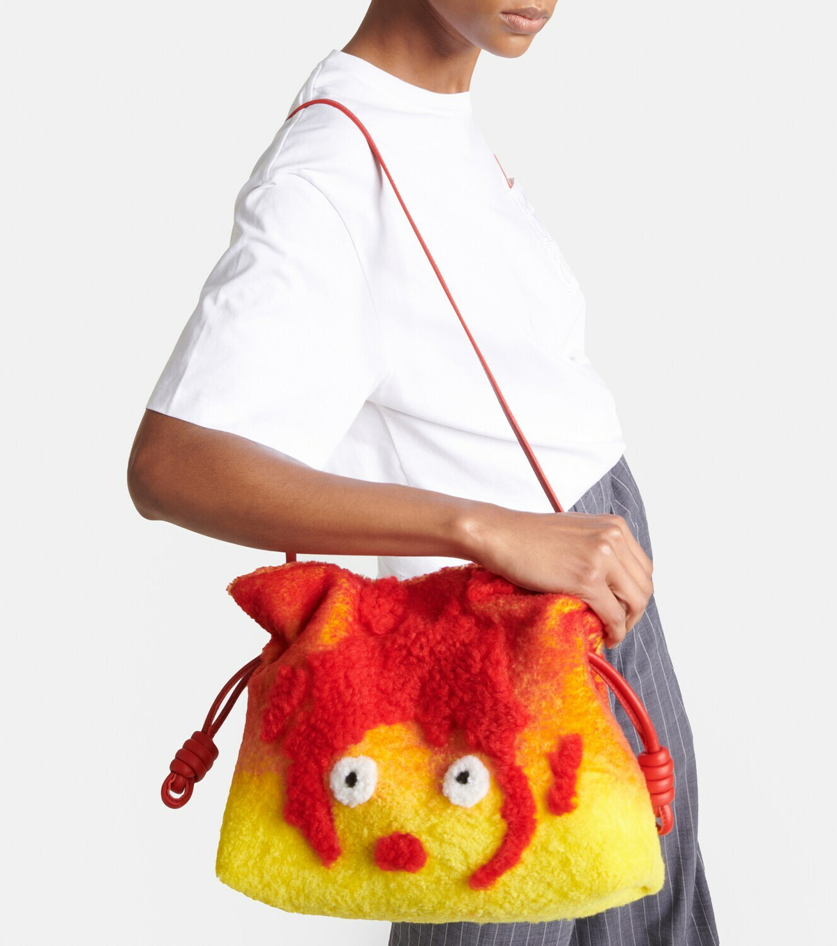 Studio Ghibli x Loewe Howl's Moving Castle Mini Calcifer Puzzle Bag Tan  Calfskin