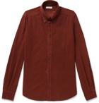 Boglioli - Slim-Fit Button-Down Collar Cotton-Corduroy Shirt - Red