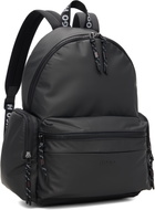 Hugo Black Coated Canvas Backpack