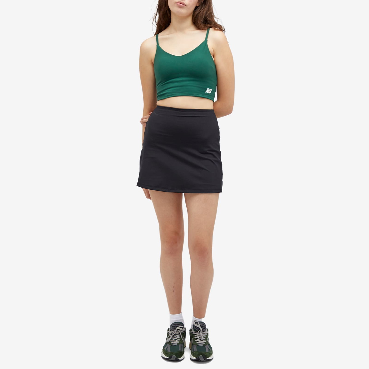 New Balance Women's Soft Bra Top in Nightwatch Green
