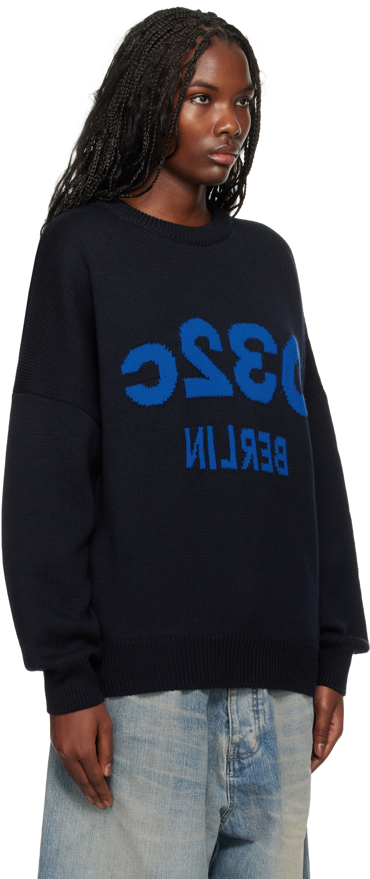 032c Navy Selfie Sweater