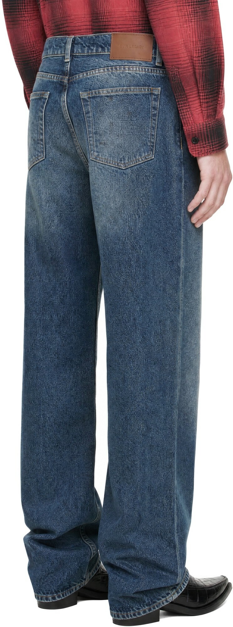 OUR LEGACY Navy Carlson Cut Jeans