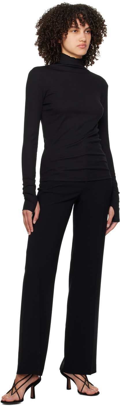 Filippa K Black Mock Neck Turtleneck