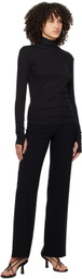 Filippa K Black Mock Neck Turtleneck