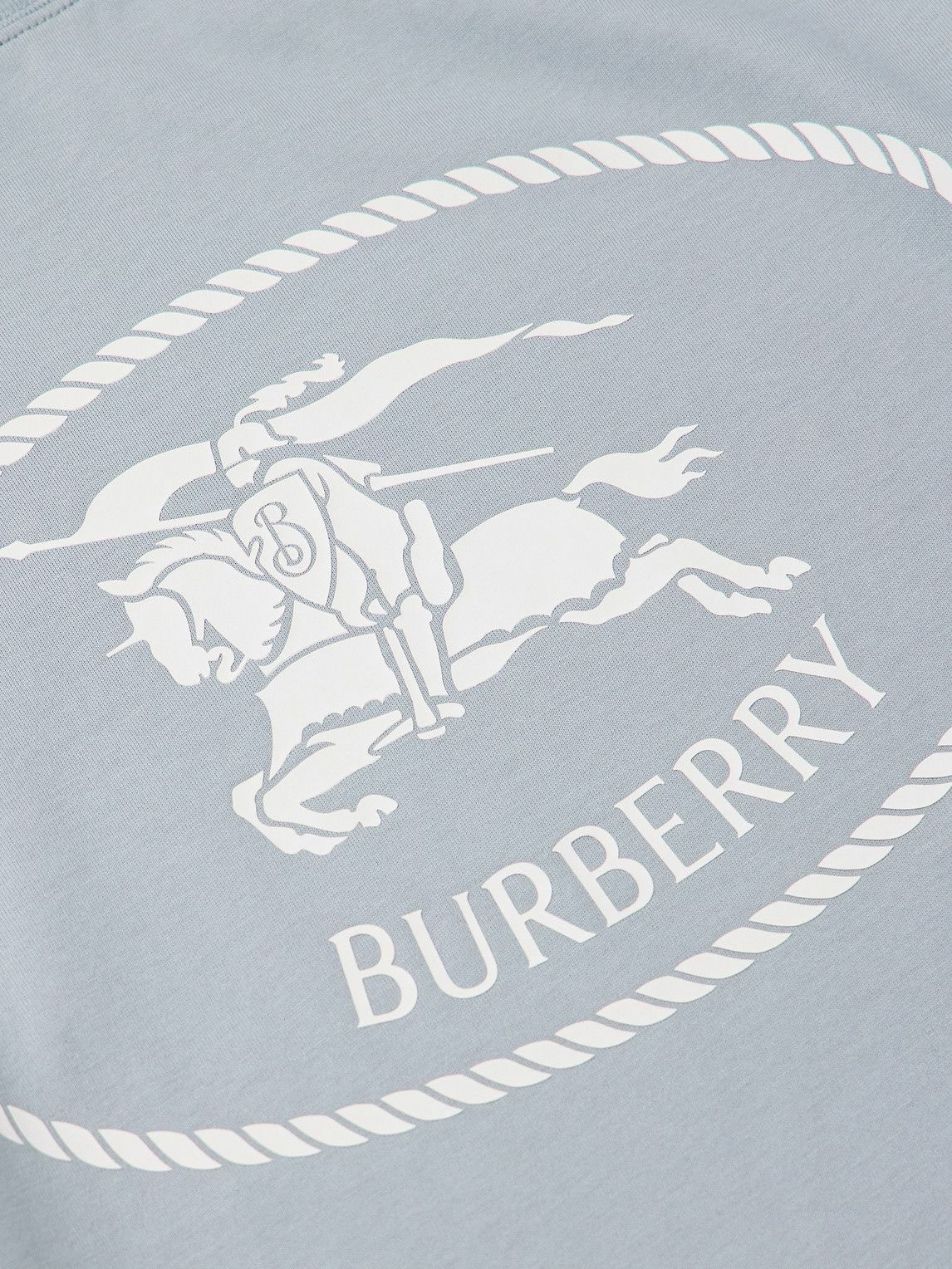 Burberry - Slim-Fit Logo-Print Cotton-Jersey T-Shirt - Blue