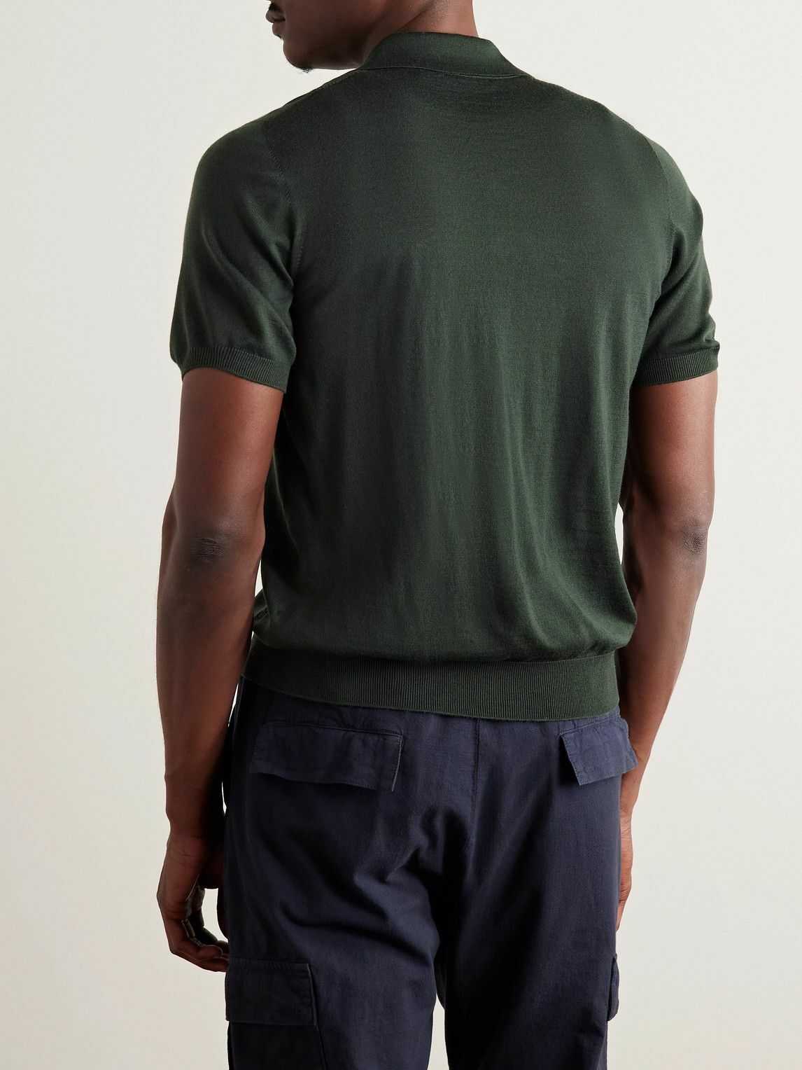 Purdey - Tantallon Slim-Fit Merino Wool Polo Shirt - Green