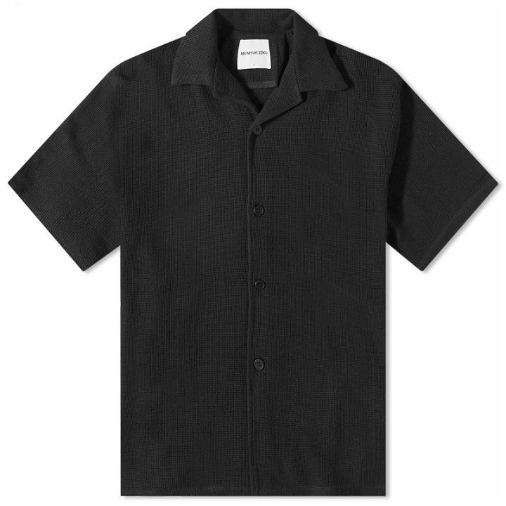 Photo: MKI Men's Loose Weave Vacation Shirt in Black