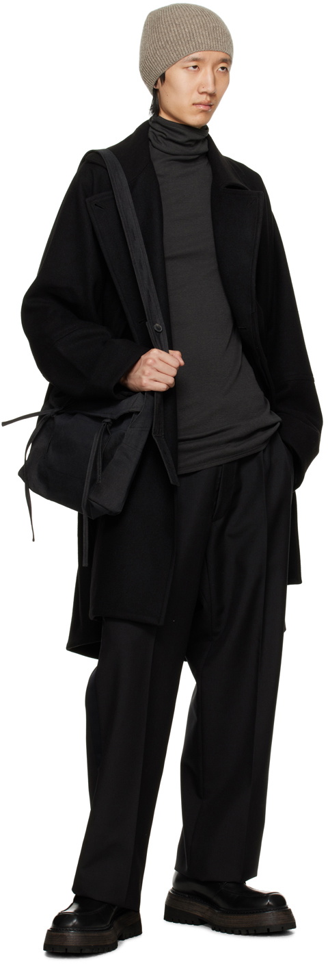 Jan-Jan Van Essche Black Button Coat