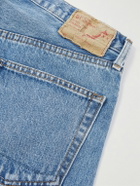OrSlow - Super Dad's Wide-Leg Denim Shorts - Blue