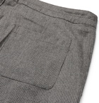 Richard James - Tapered Puppytooth Wool-Flannel Drawstring Trousers - Gray