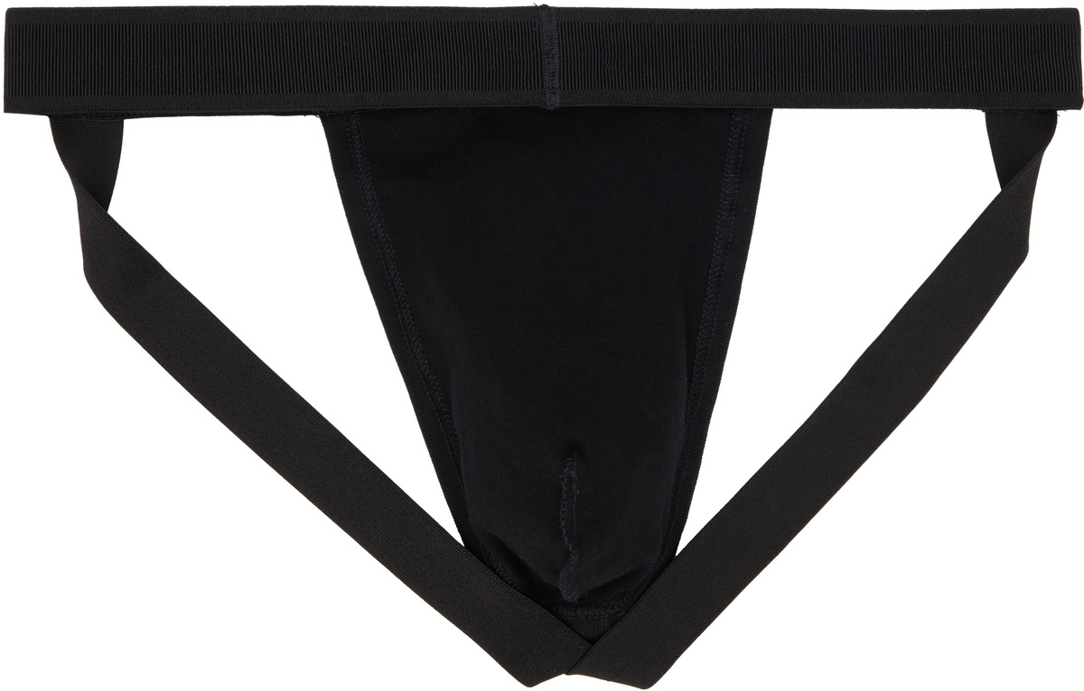 TOM FORD Black Cotton Jock Strap