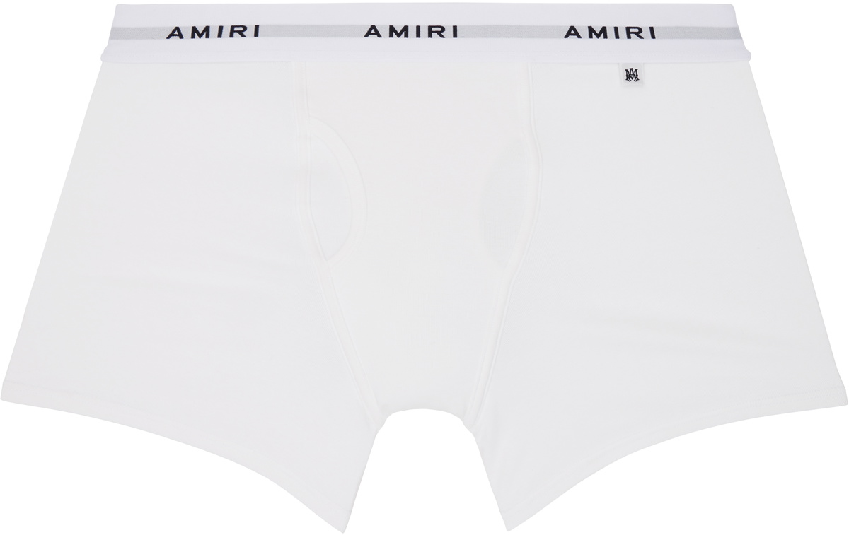 AMIRI Two-Pack White Logo Patch Boxer Briefs