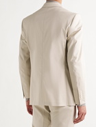 CANALI - Slim-Fit Cotton-Blend Twill Suit Jacket - Neutrals