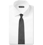 TOM FORD - 8cm Prince of Wales Checked Silk-Jacquard Tie - Men - Charcoal