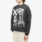 Lo-Fi Men's Identification Crew Sweatshirt in Washed Black