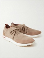 Loro Piana - 360 Flexy Leather-Trimmed Knitted Wish Wool Sneakers - Neutrals
