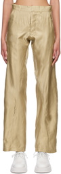 Bianca Saunders Beige Bailey Trousers