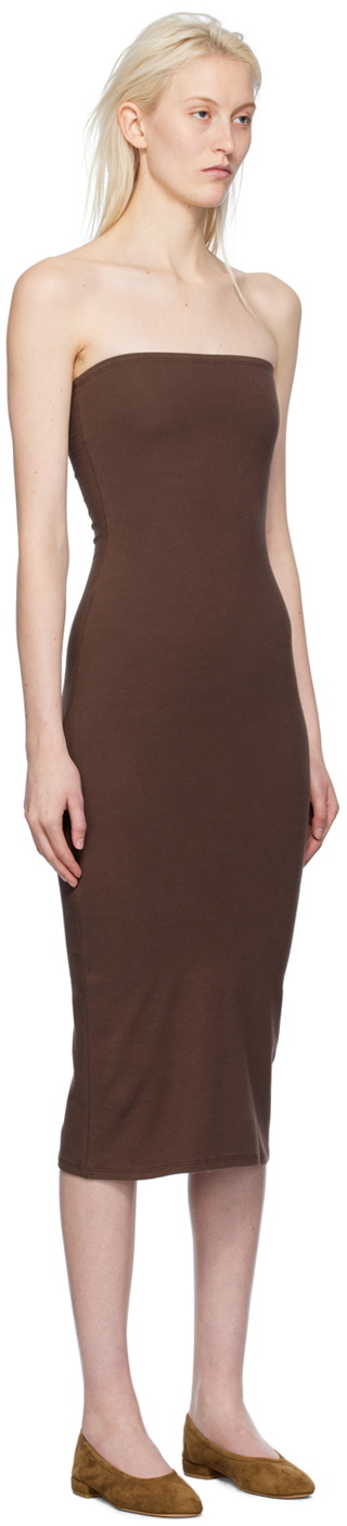 Gil Rodriguez Brown 'The Tube Convertible' Midi Dress