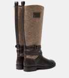 See By Chloé Anim leather-trimmed knee-high boots