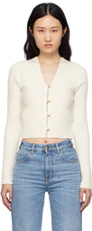 Chloé White V-Neck Cardigan