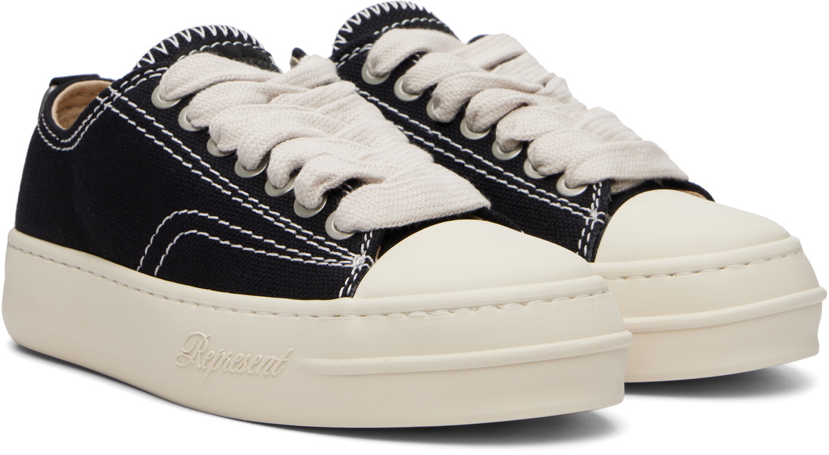 Represent Black Rep-Cap Sneakers