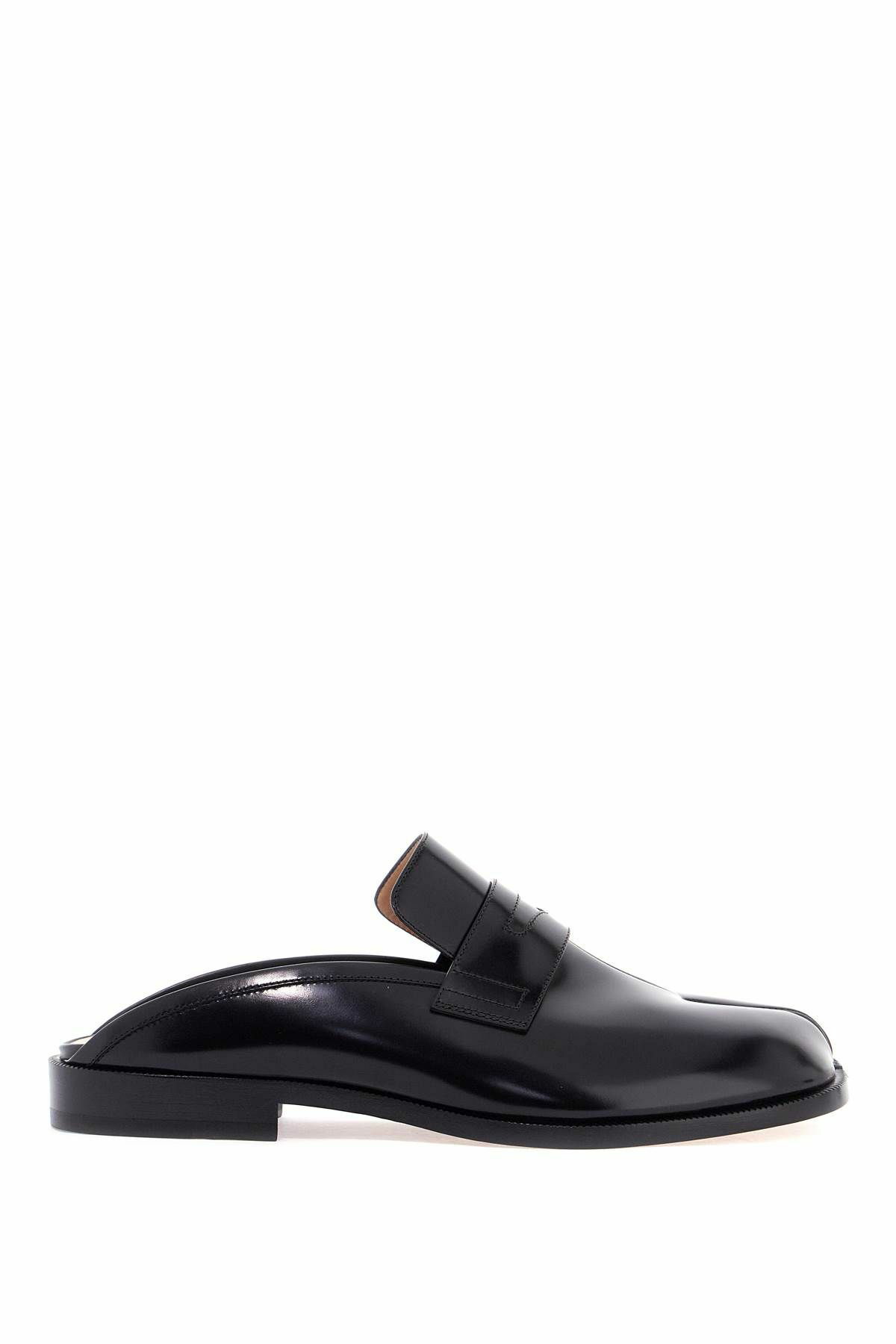 MAISON MARGIELA 'brushed leather tabi c Black Maison Margiela