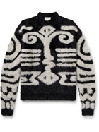 Aries - Jacquard-Knit Sweater - Black