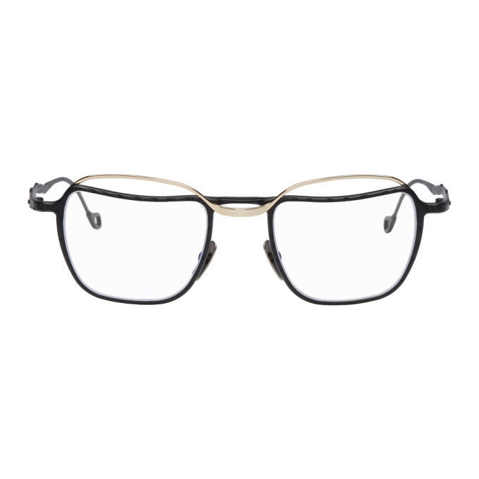 Photo: Kuboraum Black and Gold H71 GB Glasses