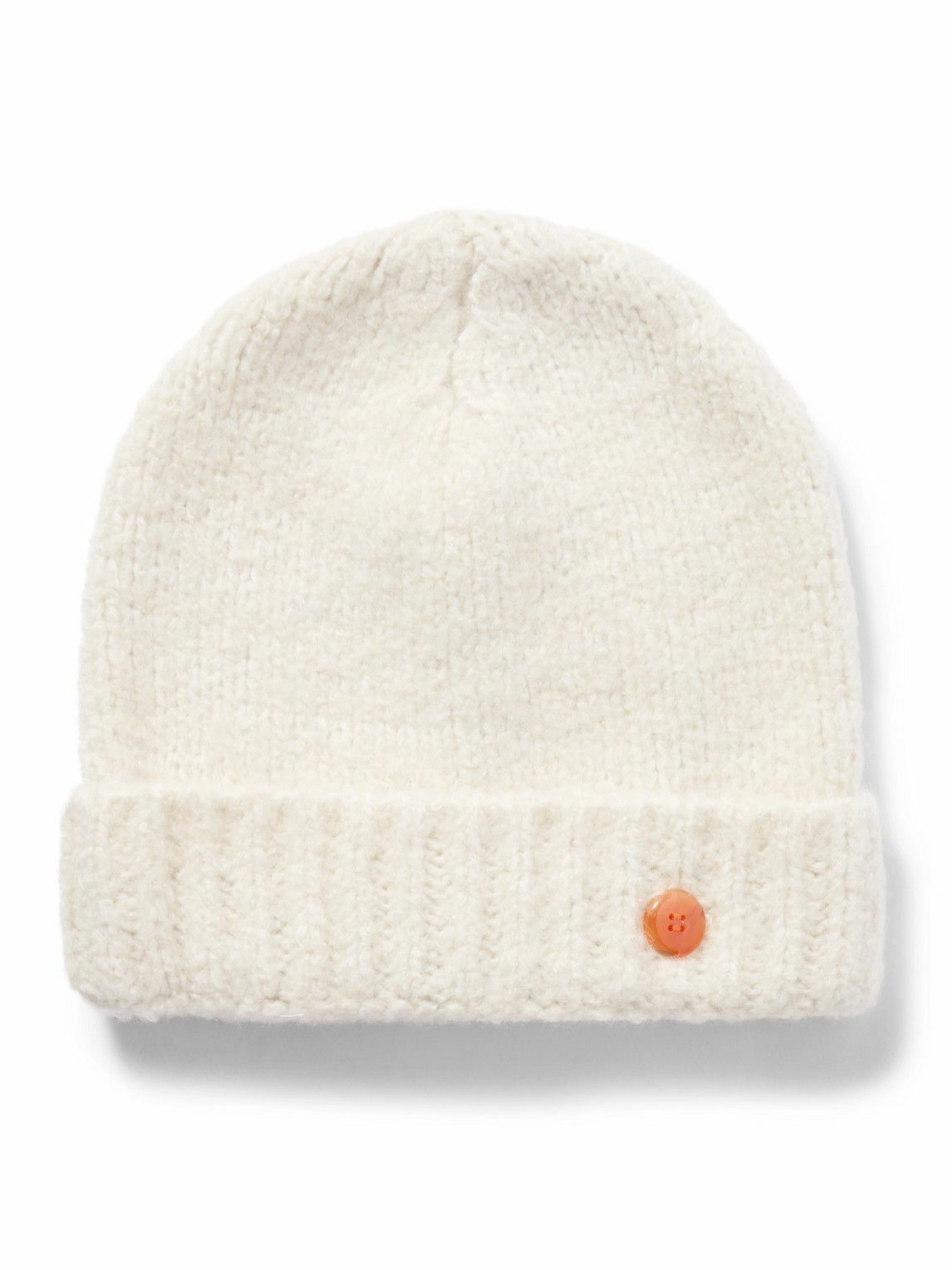 God's True Cashmere - Wind Ribbed Button-Embellished Cashmere Beanie