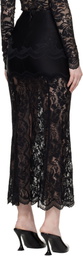 Rabanne Black Lace Midi Skirt