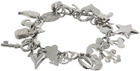 Marland Backus Silver Chrome Charm Bracelet